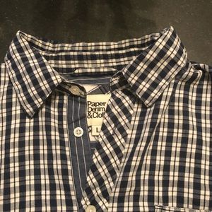 Mens Paper Denim & Cloth plaid shirt